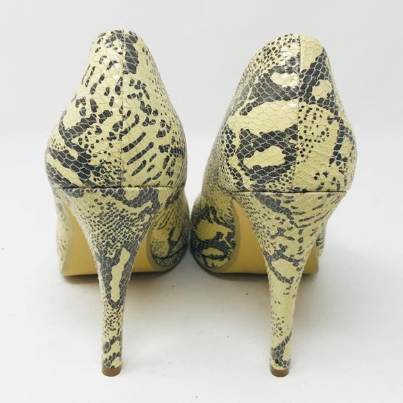 Colon Stuart Leather Snakeskin Heels EUC - Picture 3 of 6